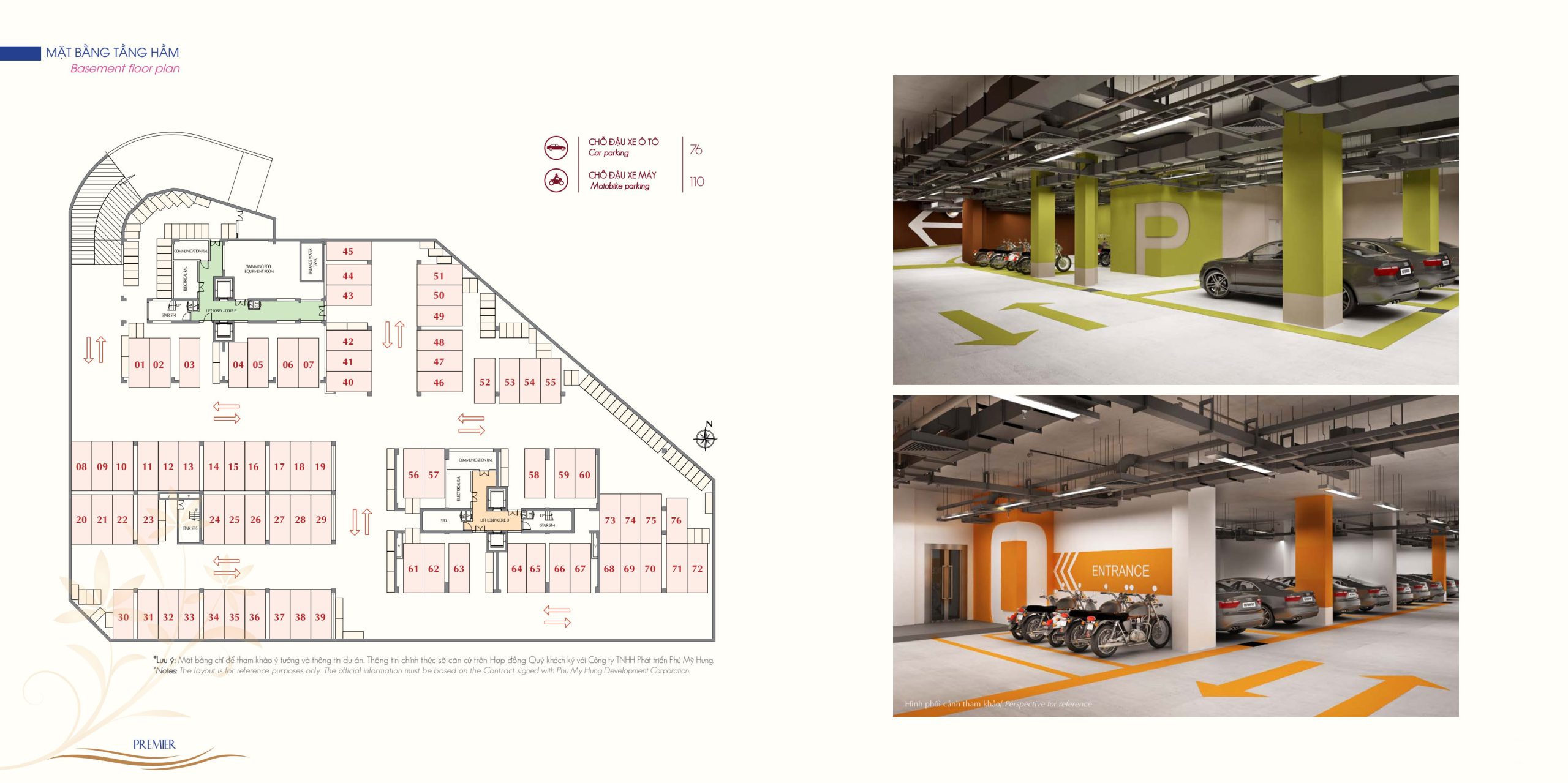 Layout tầng hầm happy valley premier